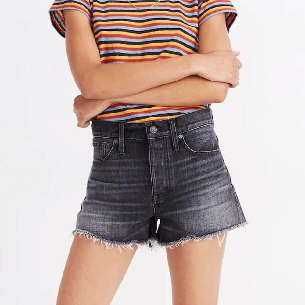 Madewell Relaxed Denim Shorts in Calverley Wash Black - 26
